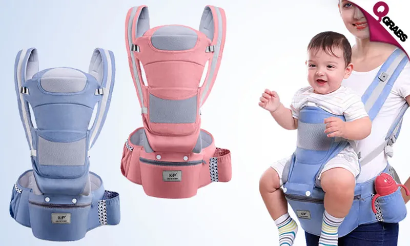 Baby Carrier with Hip Seat & Lumbar Support!